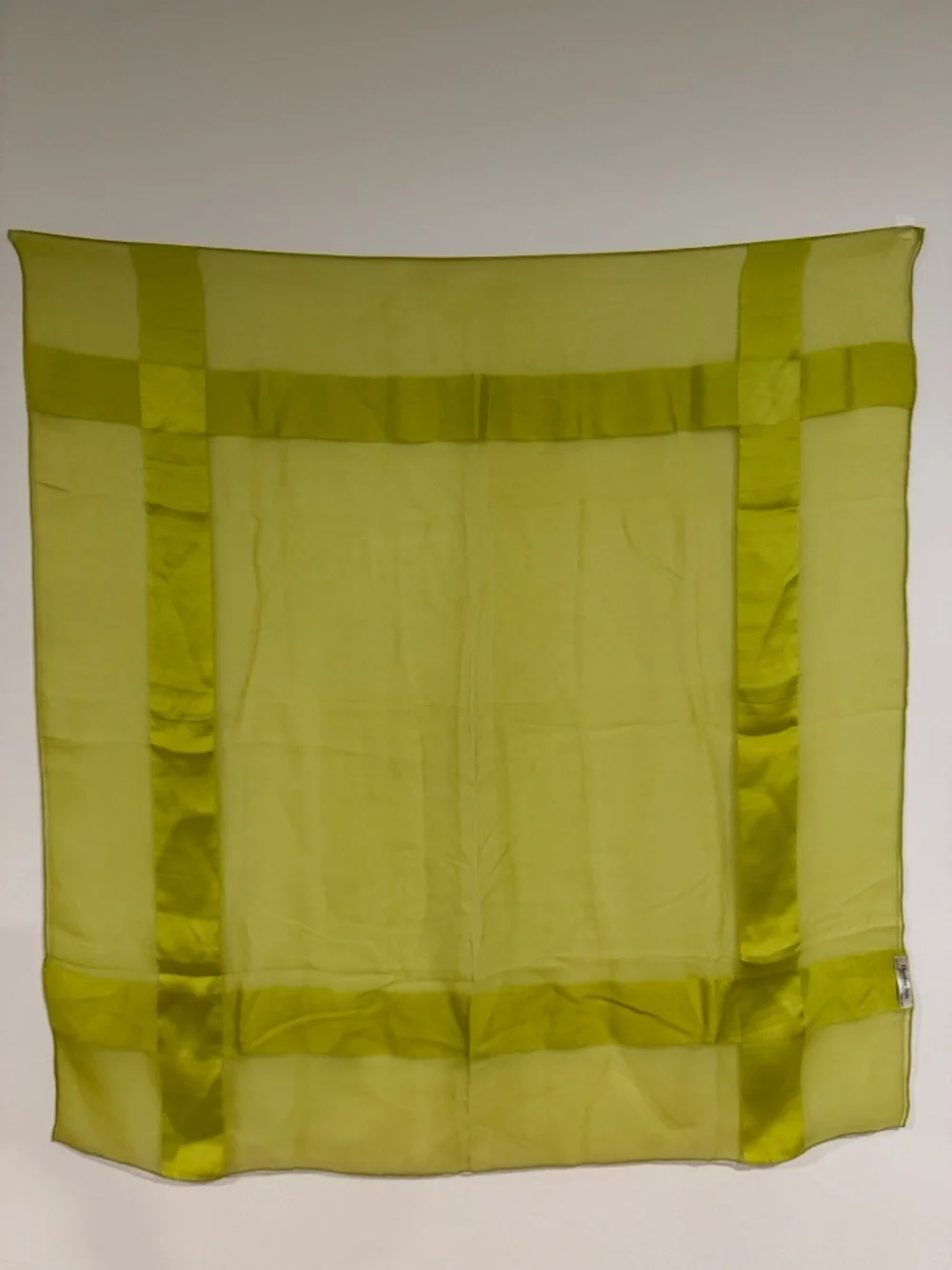 Rare vintage Christian Dior silk scarf in chartreuse